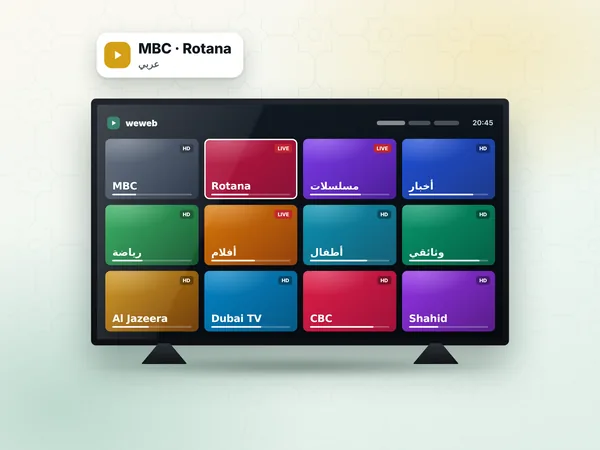 Monde arabe — Bouquets de chaînes arabes en IPTV : MBC, Rotana, Al Jazeera et Shahid