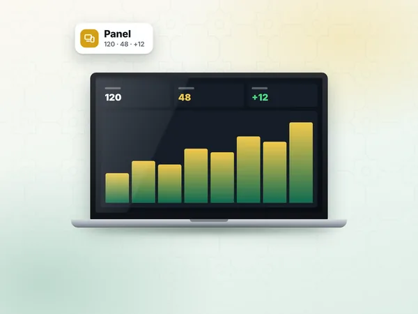 Phone and electronics shops — IPTV reseller panel dashboard on a laptop: credits and active lines