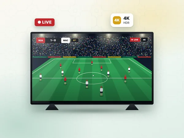 IBO Player Pro — IPTV Morocco on a smart TV: live Botola Pro football match in 4K